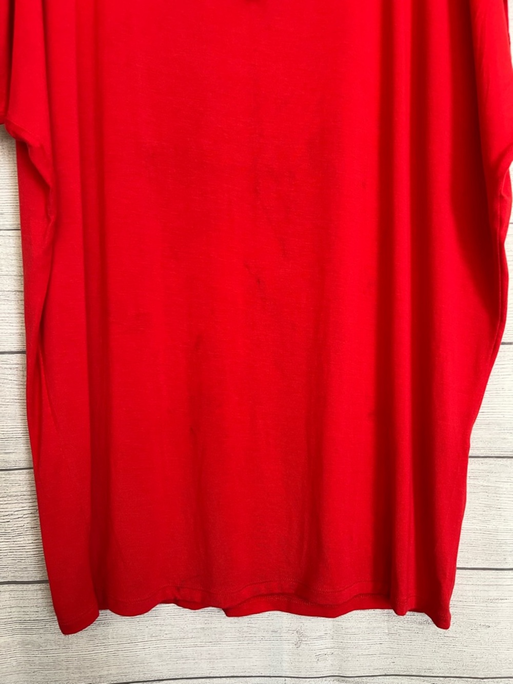 Premium Lock & Love | NWT Red Dolman Sleeve Draped Tunic - Picture 6 of 8
